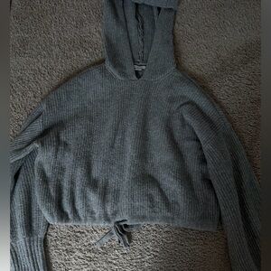 American Eagle Outfitters Charcoal Knit Cardigan